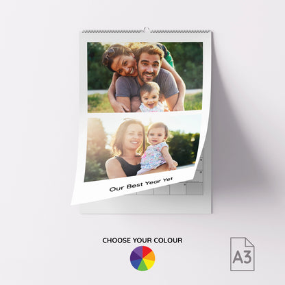 Personalised A3 Photo Wall Calendar