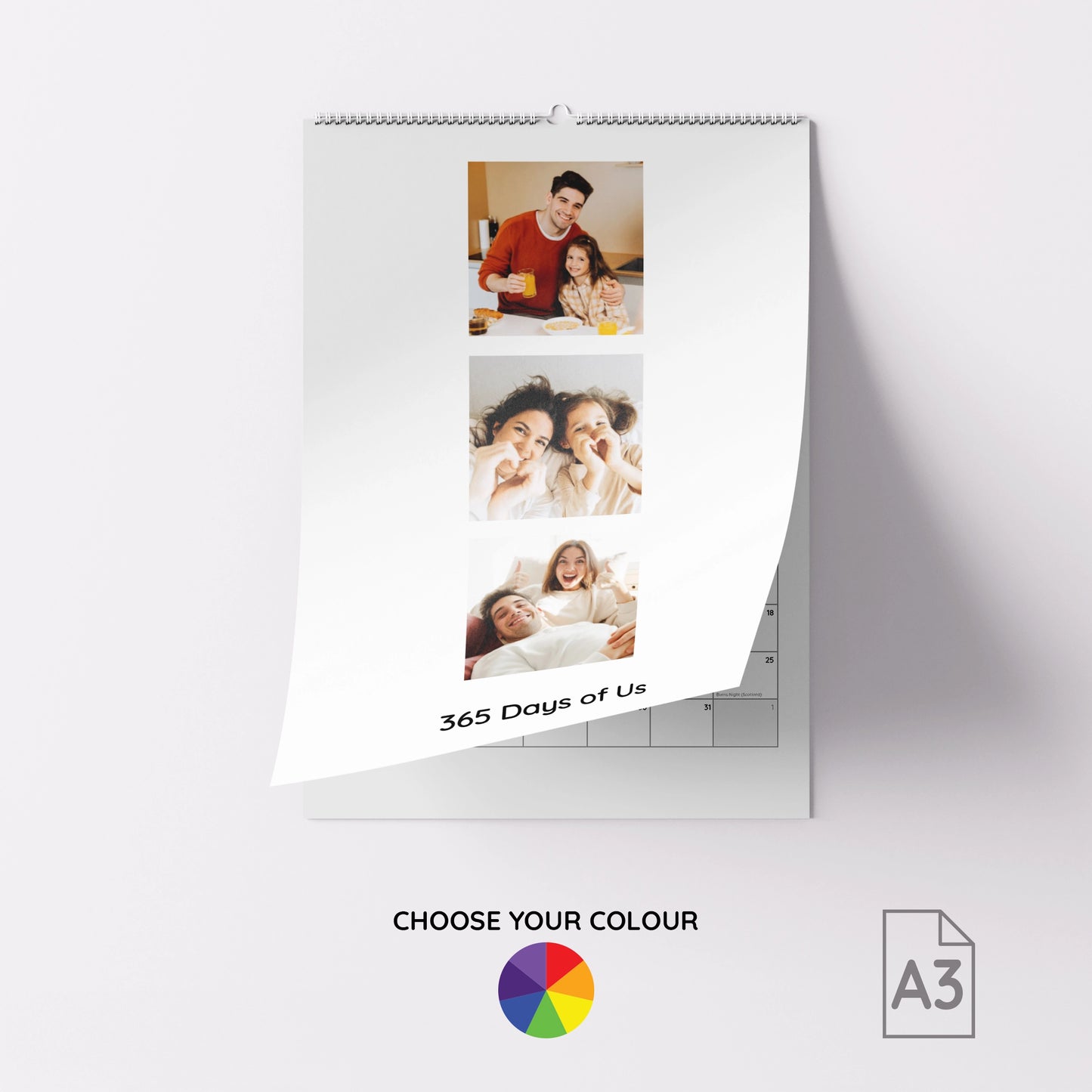 Personalised A3 Photo Wall Calendar