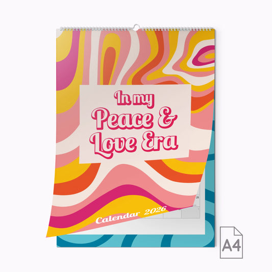 In My Peace & Love Era | Personalised A4 Photo Wall Calendar