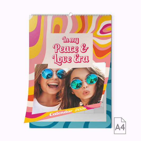 In My Peace & Love Era | Personalised A4 Photo Wall Calendar