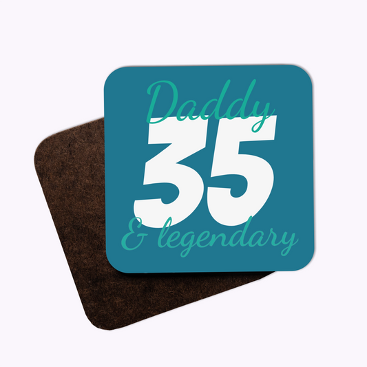 Legendary Birthday | Individual Personalised Wooden Photo Coaster