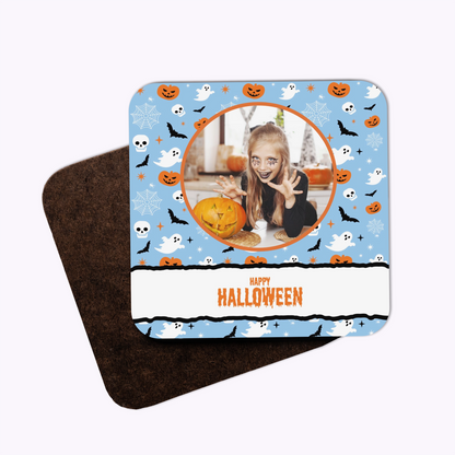 Spooky and Sweet | Individual Personalised Wooden Halloween Photo Coaster