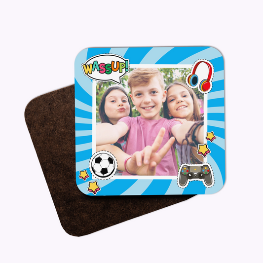 Awesome Memories | Individual Personalised Wooden Photo Coaster