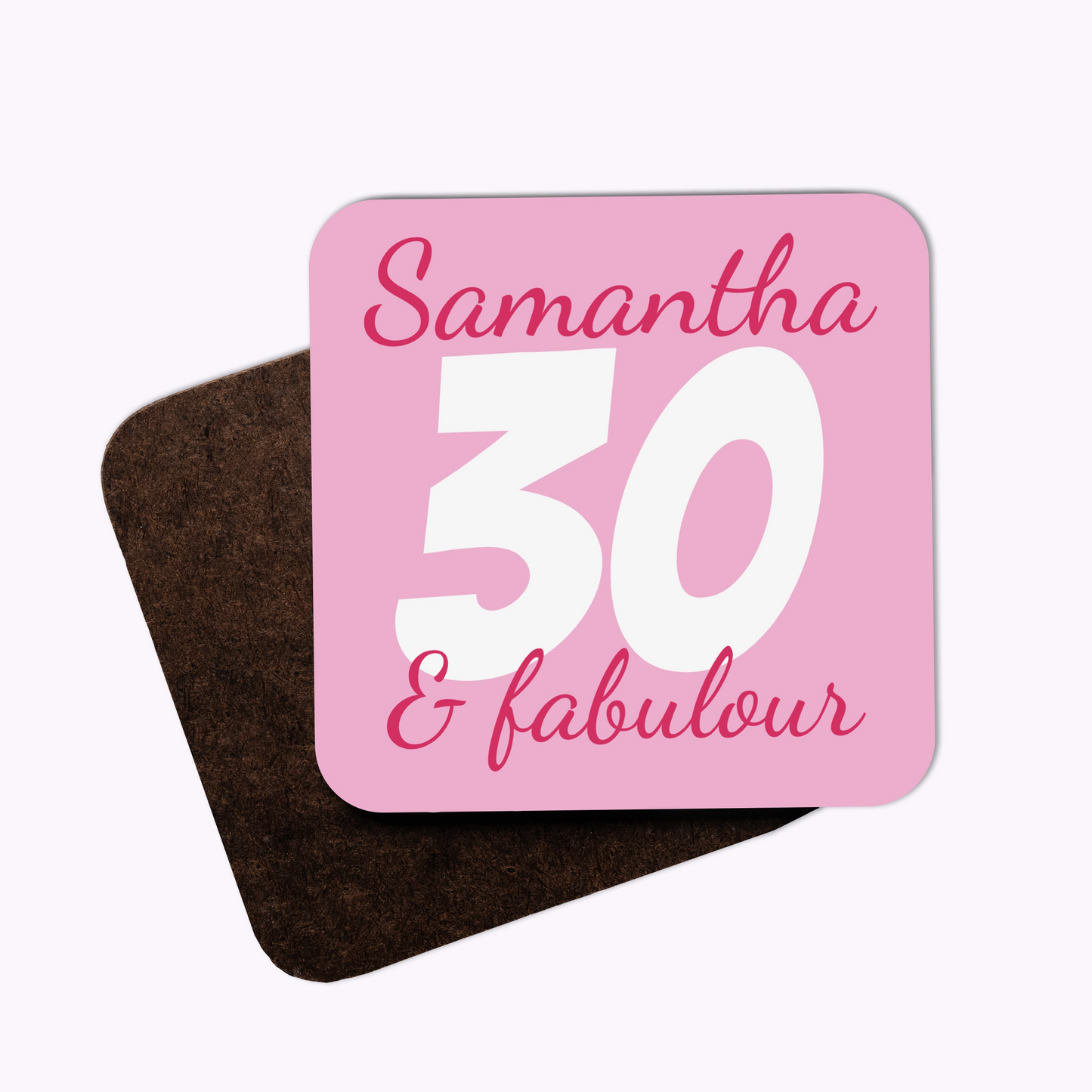 Fabulous Birthday | Individual Personalised Wooden Birthday Photo Coaster