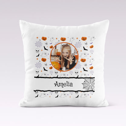 Spooky and Sweet | Personalised Halloween 45 x 45cm Cushion Cover with Insert