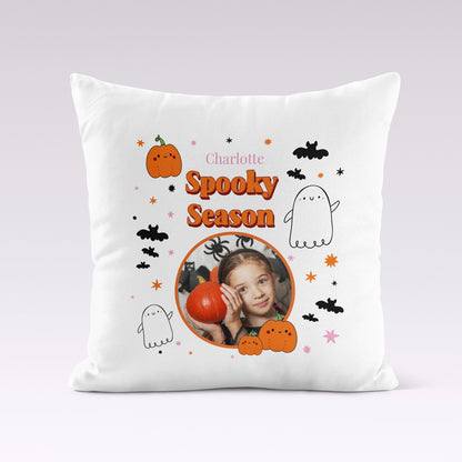 Spooky Season | Personalised Halloween 45 x 45cm Cushion Cover with Insert