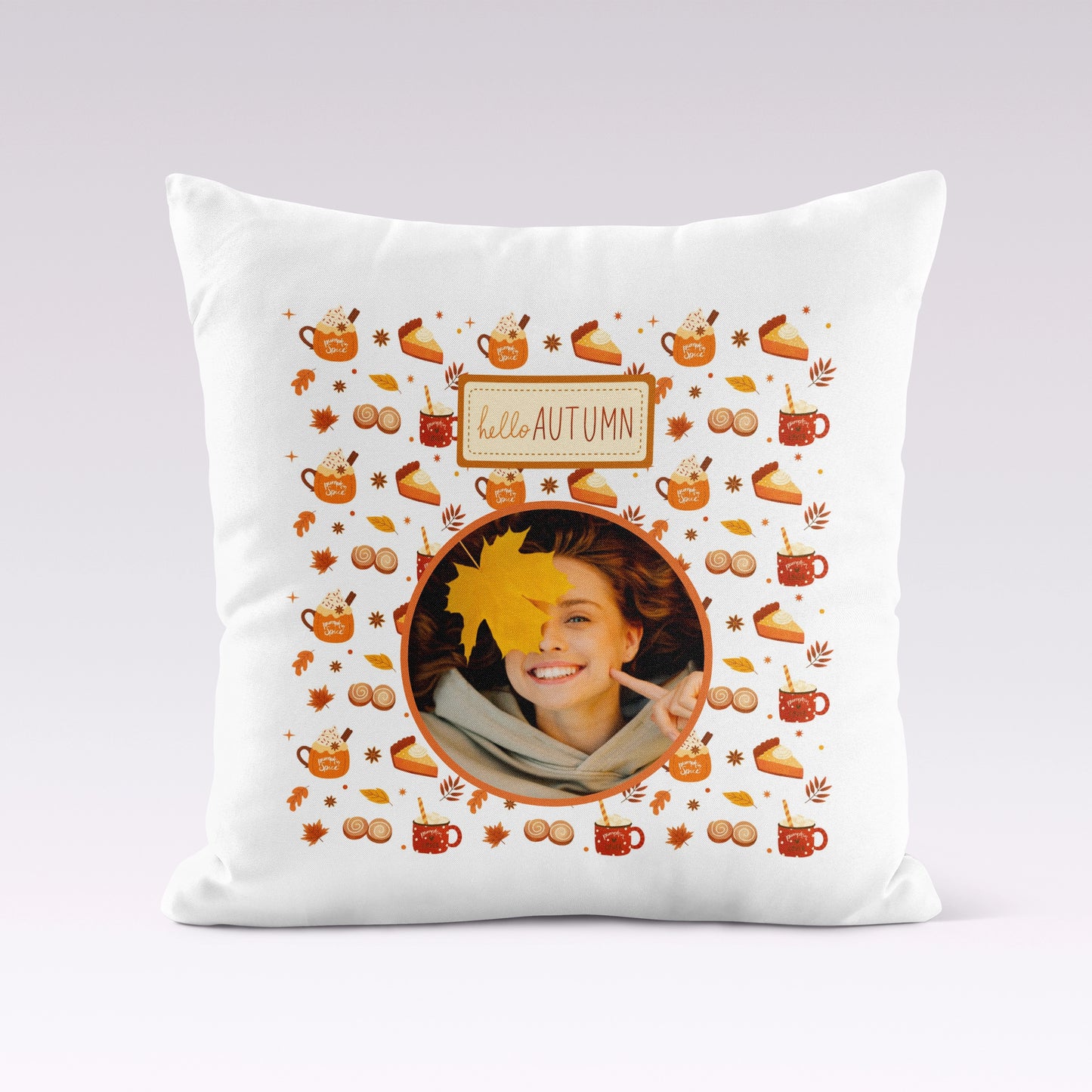 Pumpkin Spice | Personalised Halloween 45 x 45cm Cushion Cover with Insert