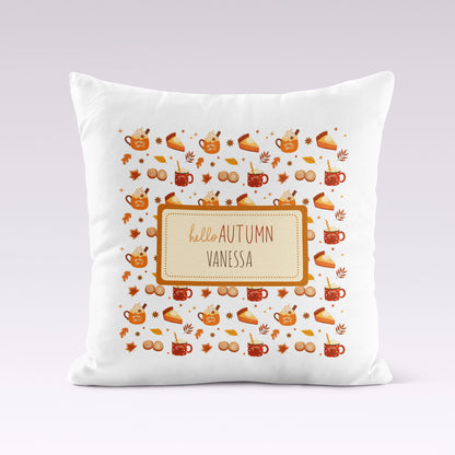Pumpkin Spice | Personalised Halloween 45 x 45cm Cushion Cover with Insert