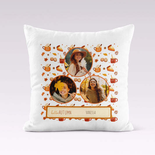 Pumpkin Spice | Personalised Halloween 45 x 45cm Cushion Cover with Insert