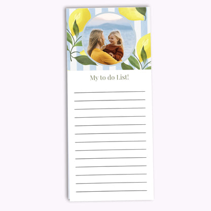 Citrus Bloom | Personalised Photo Shopping List Notepad - Tear-Off Pages