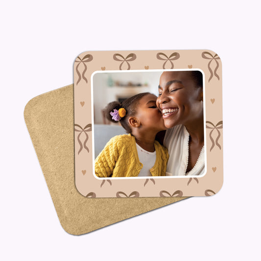 The Neutral Edit | Individual Personalised Wooden Photo Coaster