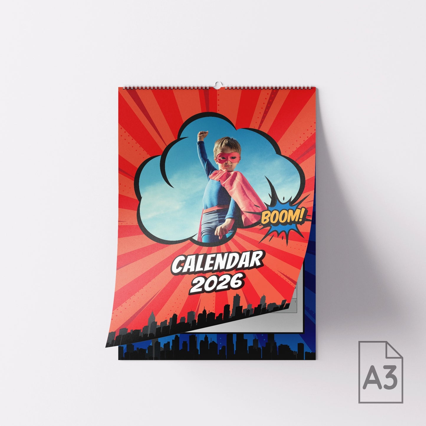 Comic Book | Personalised A3 Photo Wall Calendar