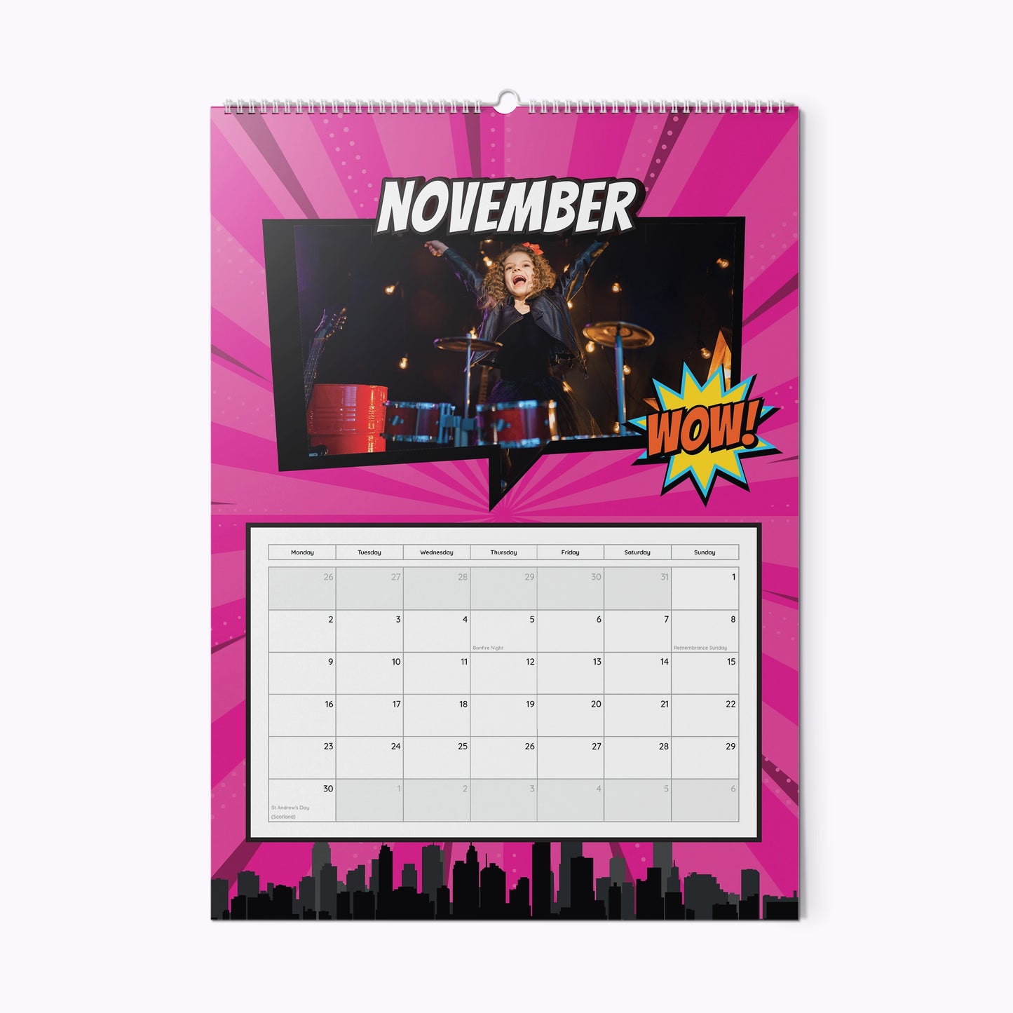 Comic Book | Personalised A4 Photo Wall Calendar