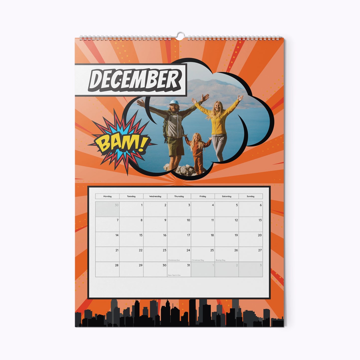 Comic Book | Personalised A3 Photo Wall Calendar