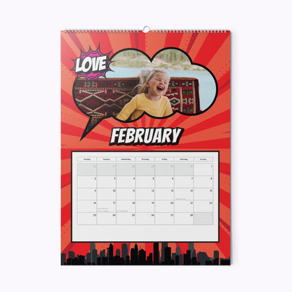 Comic Book | Personalised A4 Photo Wall Calendar
