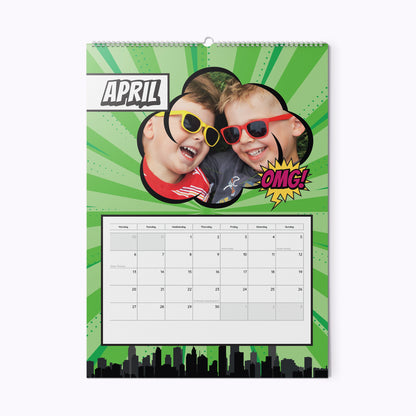 Comic Book | Personalised A3 Photo Wall Calendar