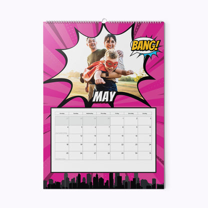 Comic Book | Personalised A3 Photo Wall Calendar