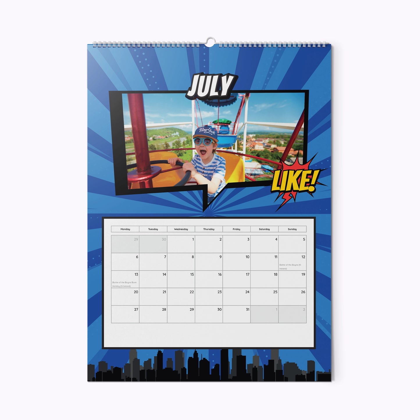 Comic Book | Personalised A4 Photo Wall Calendar