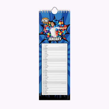 Comic Book | Personalised Slim Photo Wall Calendar