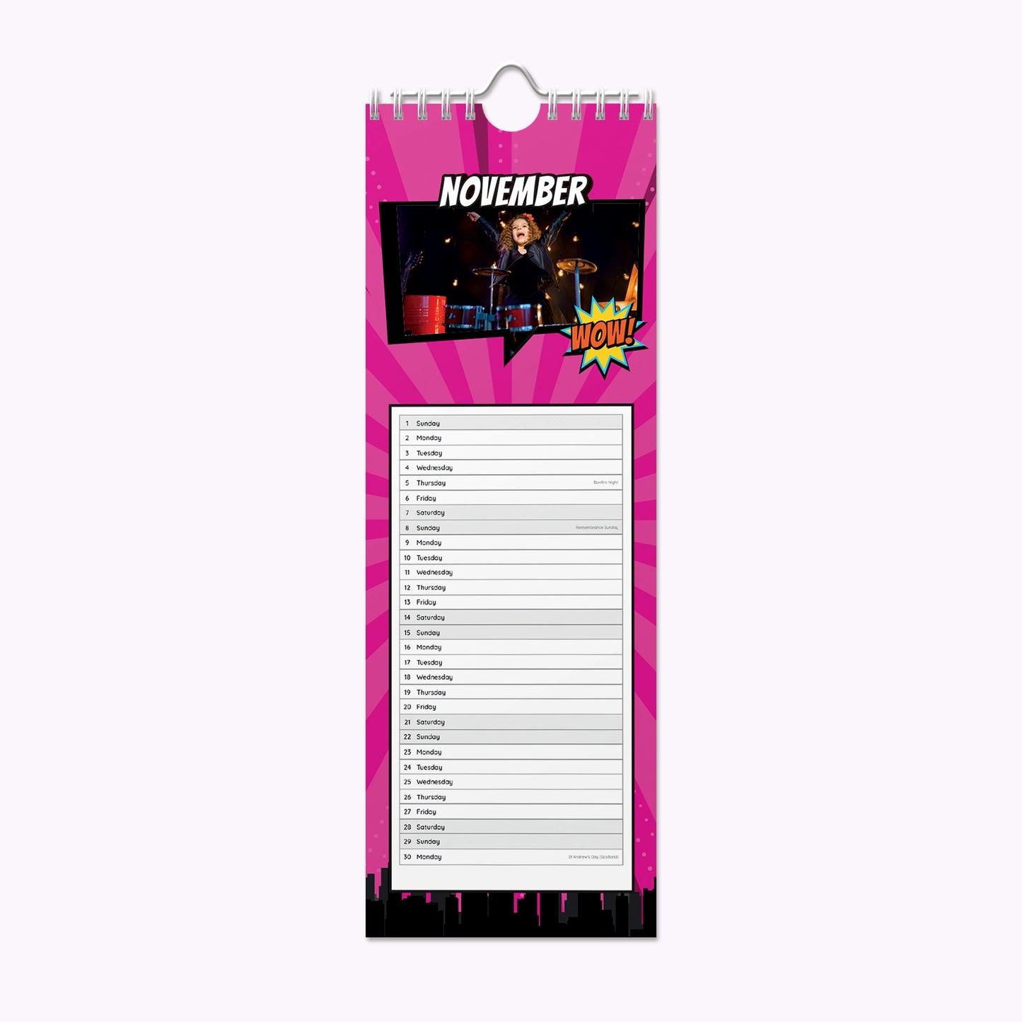 Comic Book | Personalised Slim Photo Wall Calendar