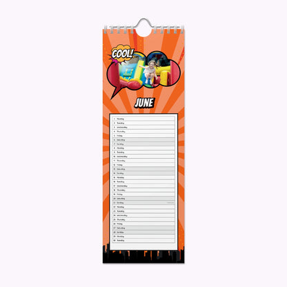 Comic Book | Personalised Slim Photo Wall Calendar