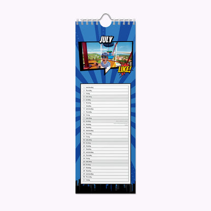 Comic Book | Personalised Slim Photo Wall Calendar