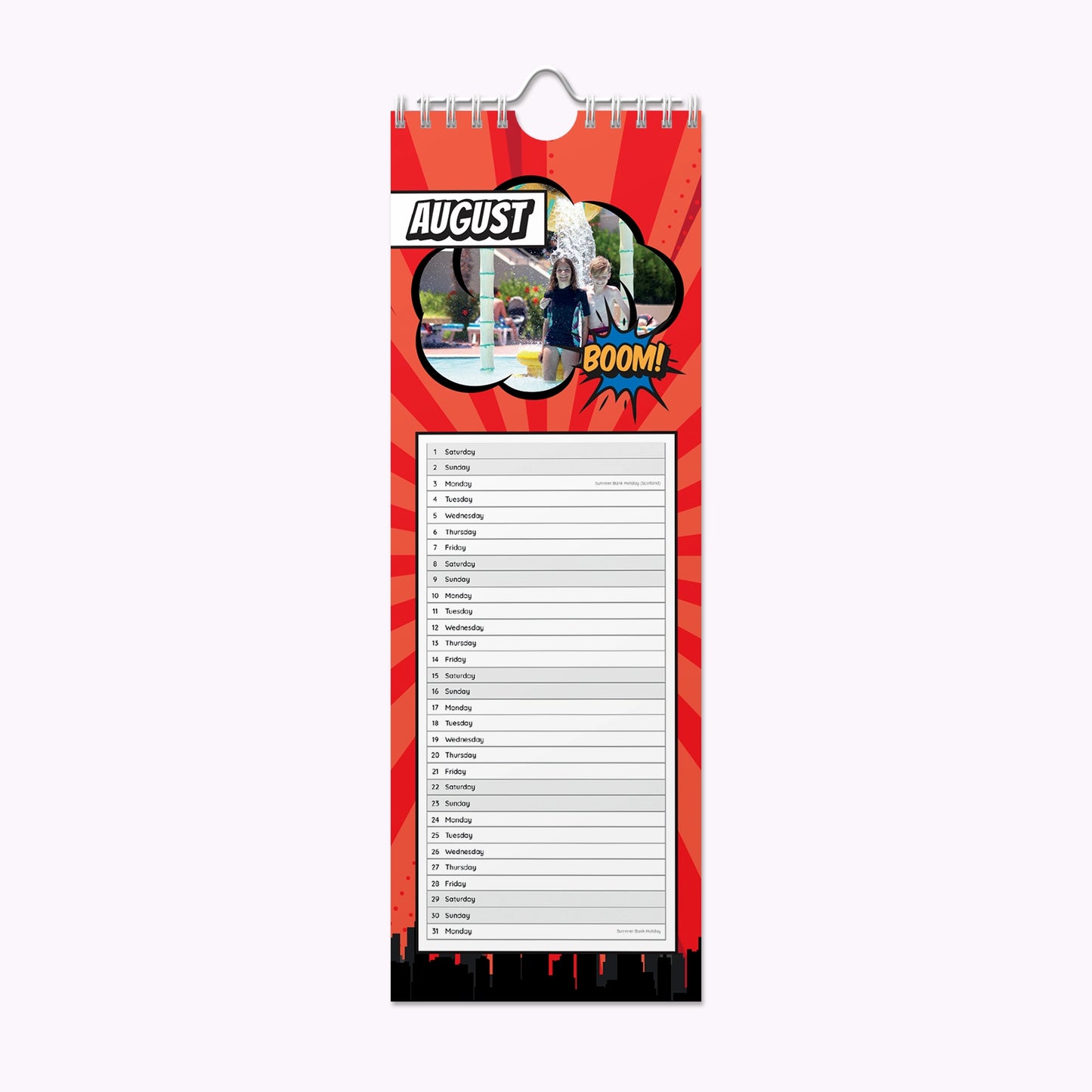 Comic Book | Personalised Slim Photo Wall Calendar