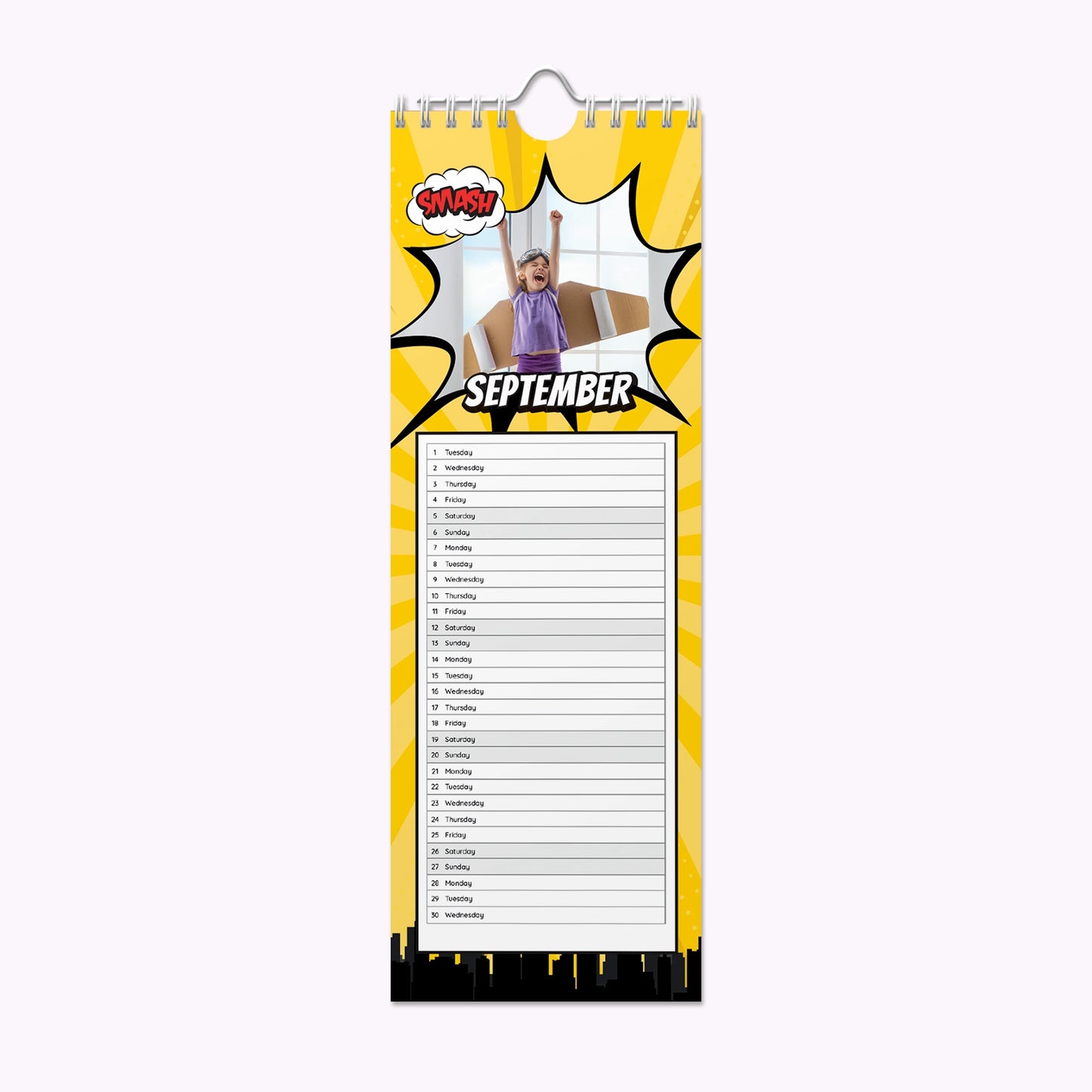 Comic Book | Personalised Slim Photo Wall Calendar