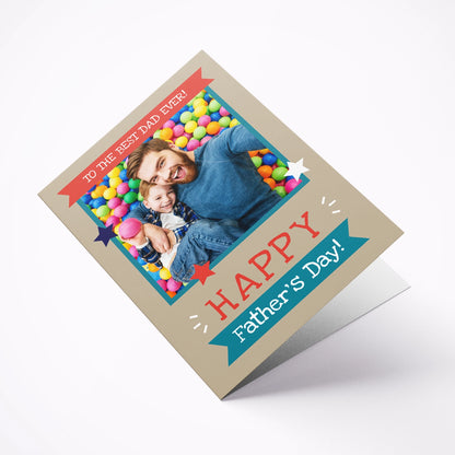 'Best Dad Ever' Photo Upload Father's Day Card