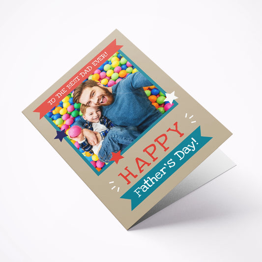 'Best Dad Ever' Photo Upload Father's Day Card
