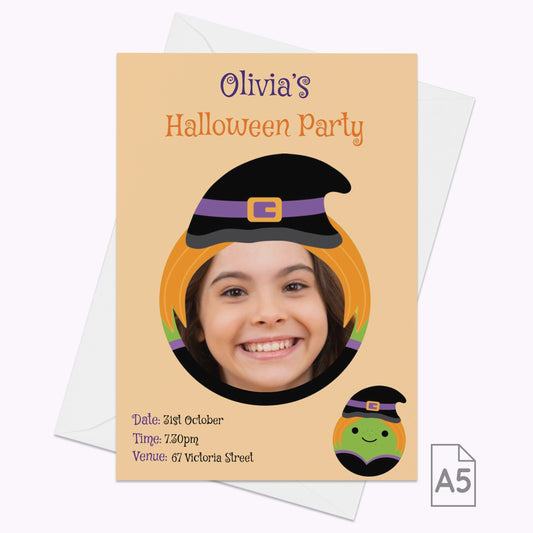 Halloween Monster Party Invites | Pack of 10 Personalised A5 Portrait Party Invitations