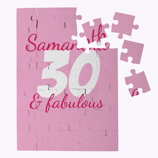 Fabulous Birthday | Design Your Own Birthday Puzzle - 35 Piece Personalised Jigsaw