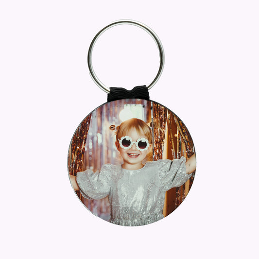 Full Photo Personalised Keyring - Vegan Leather