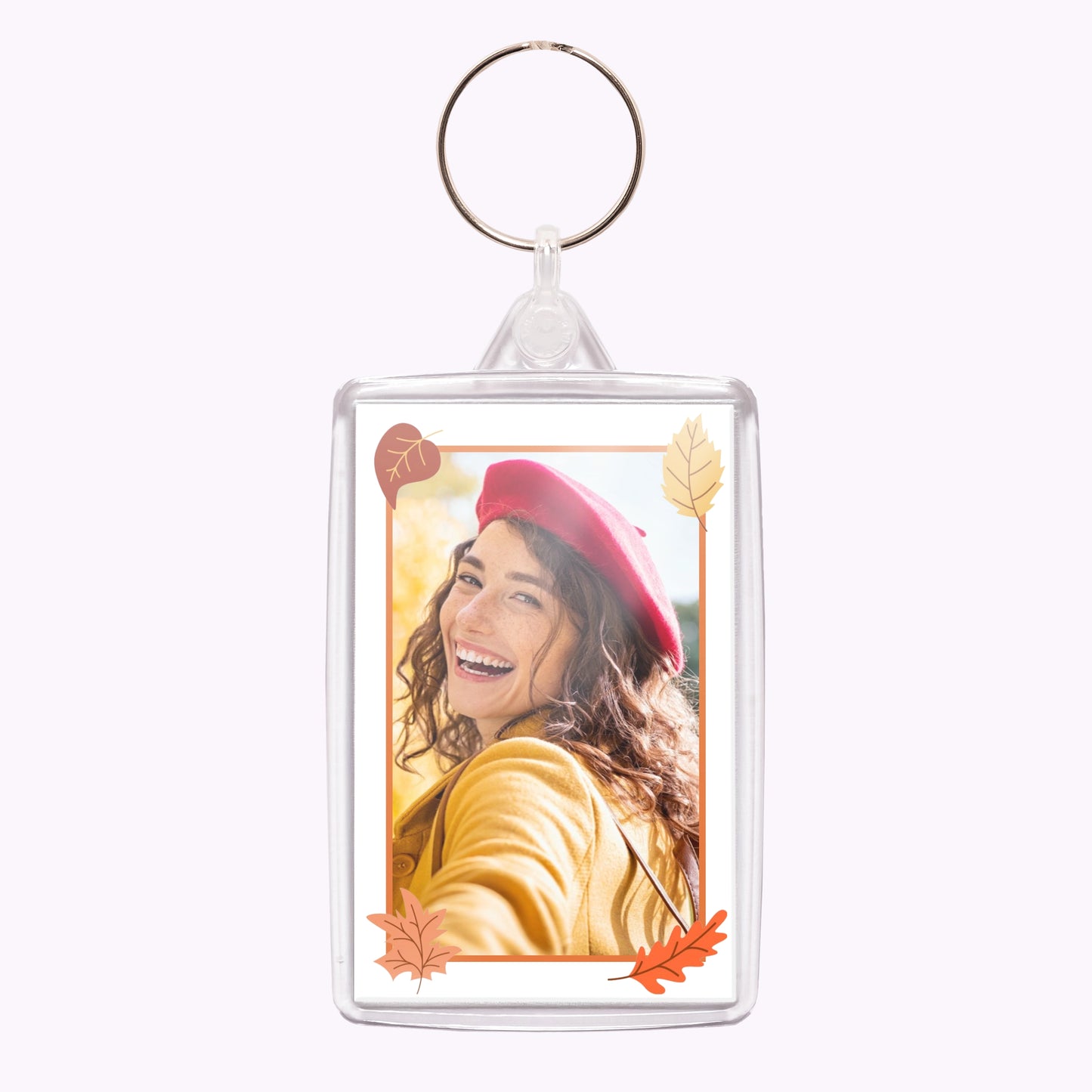 Loves Autumn | Personalised Halloween Acrylic Keyring - Portrait