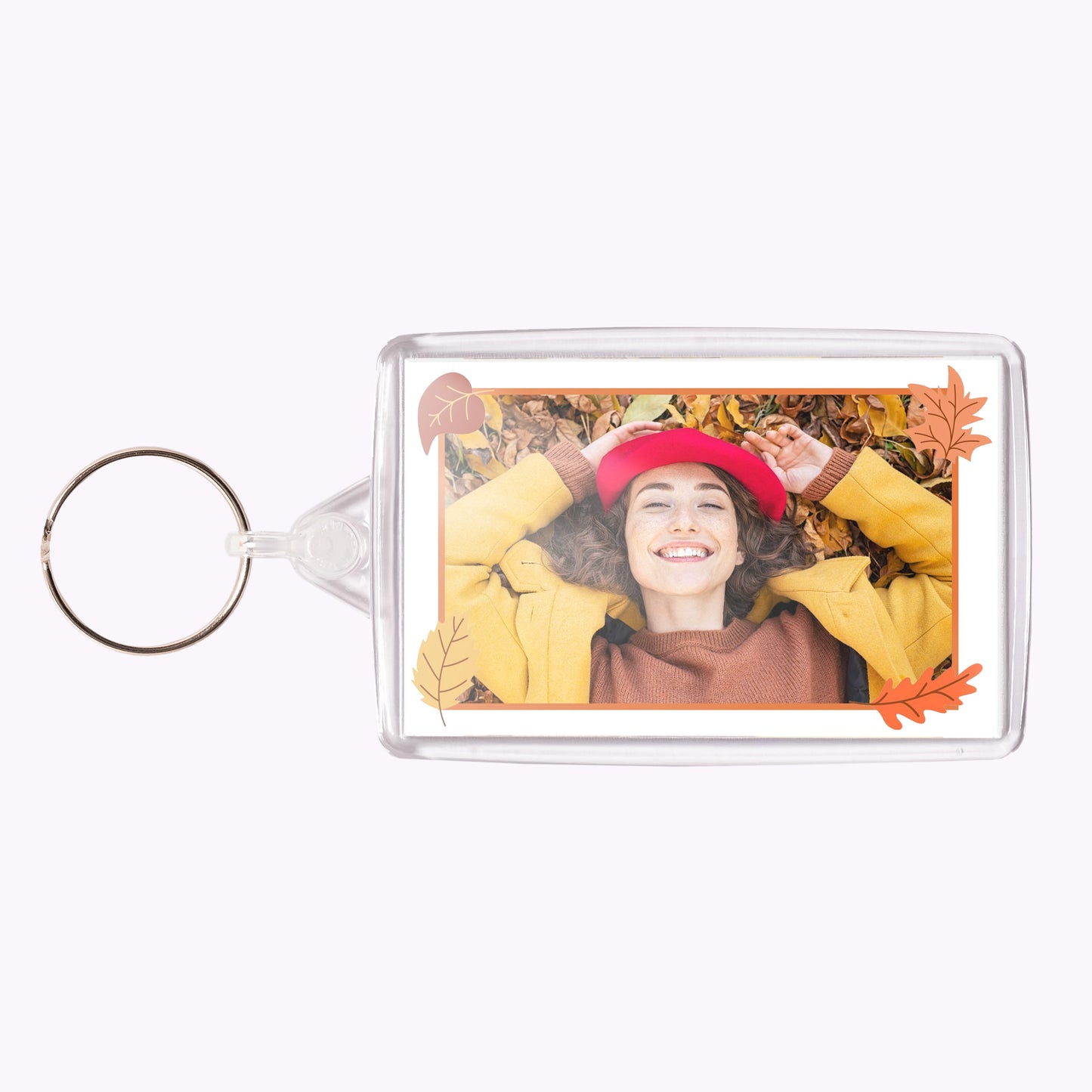 Loves Autumn | Personalised Halloween Acrylic Keyring - Landscape