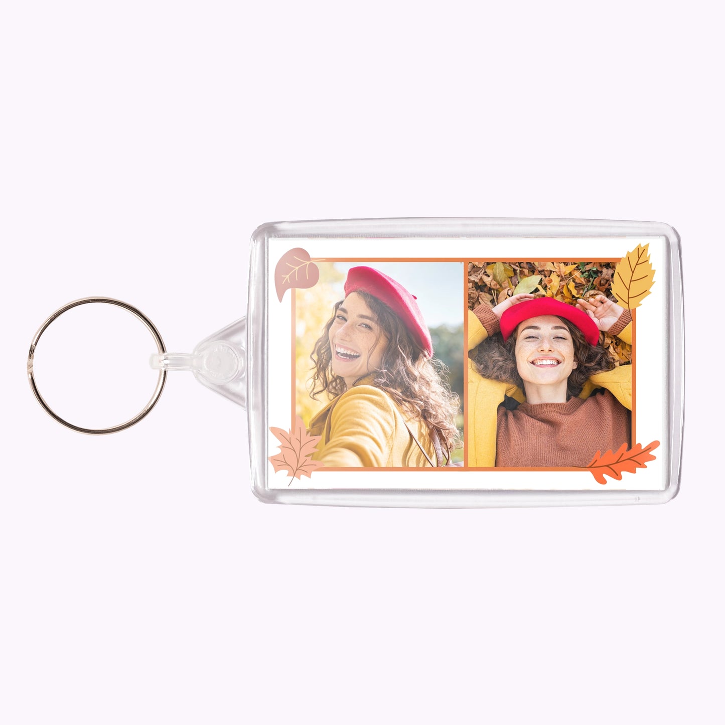 Loves Autumn | Personalised Halloween Acrylic Keyring - Landscape