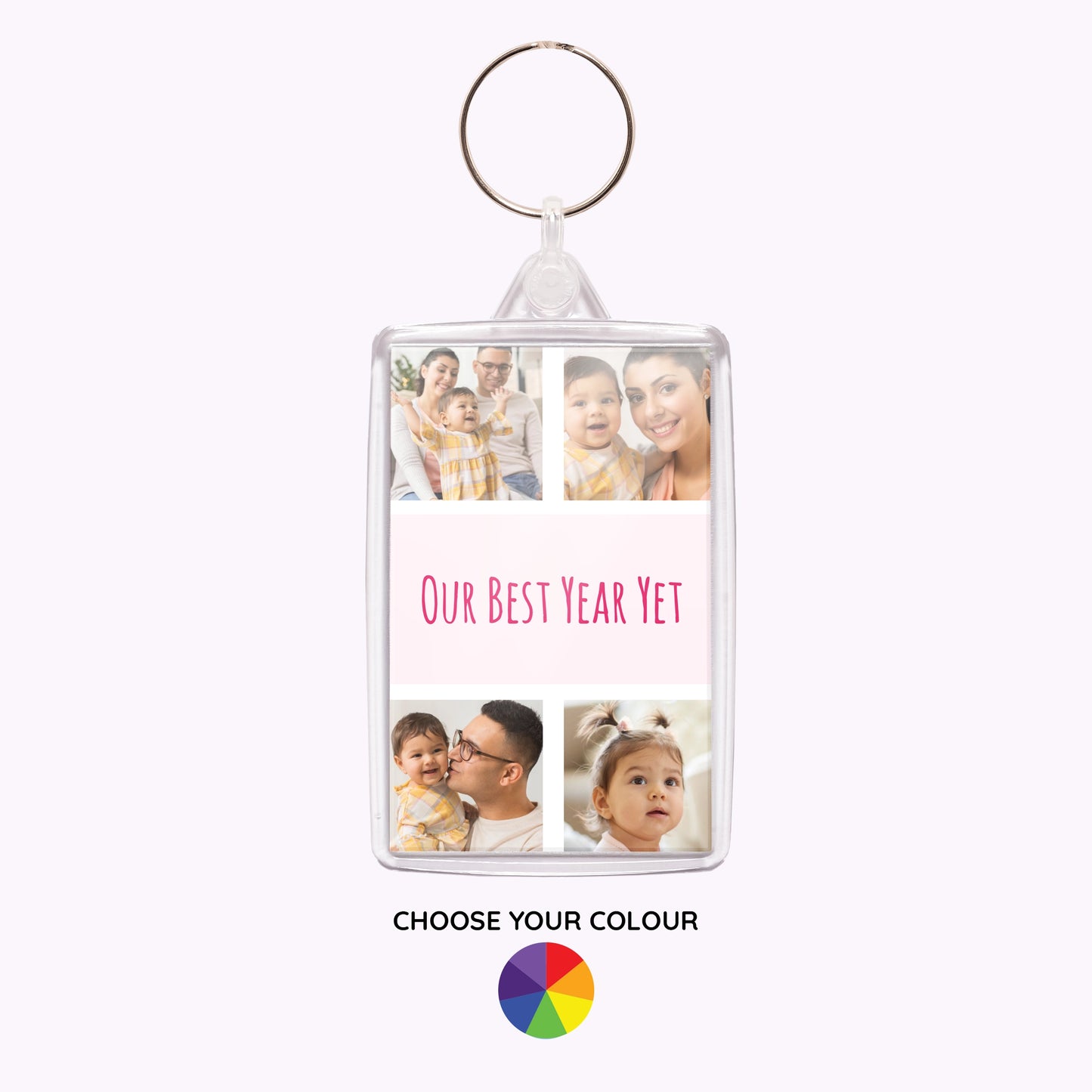 Double-Sided Personalised Acrylic Photo Keyring