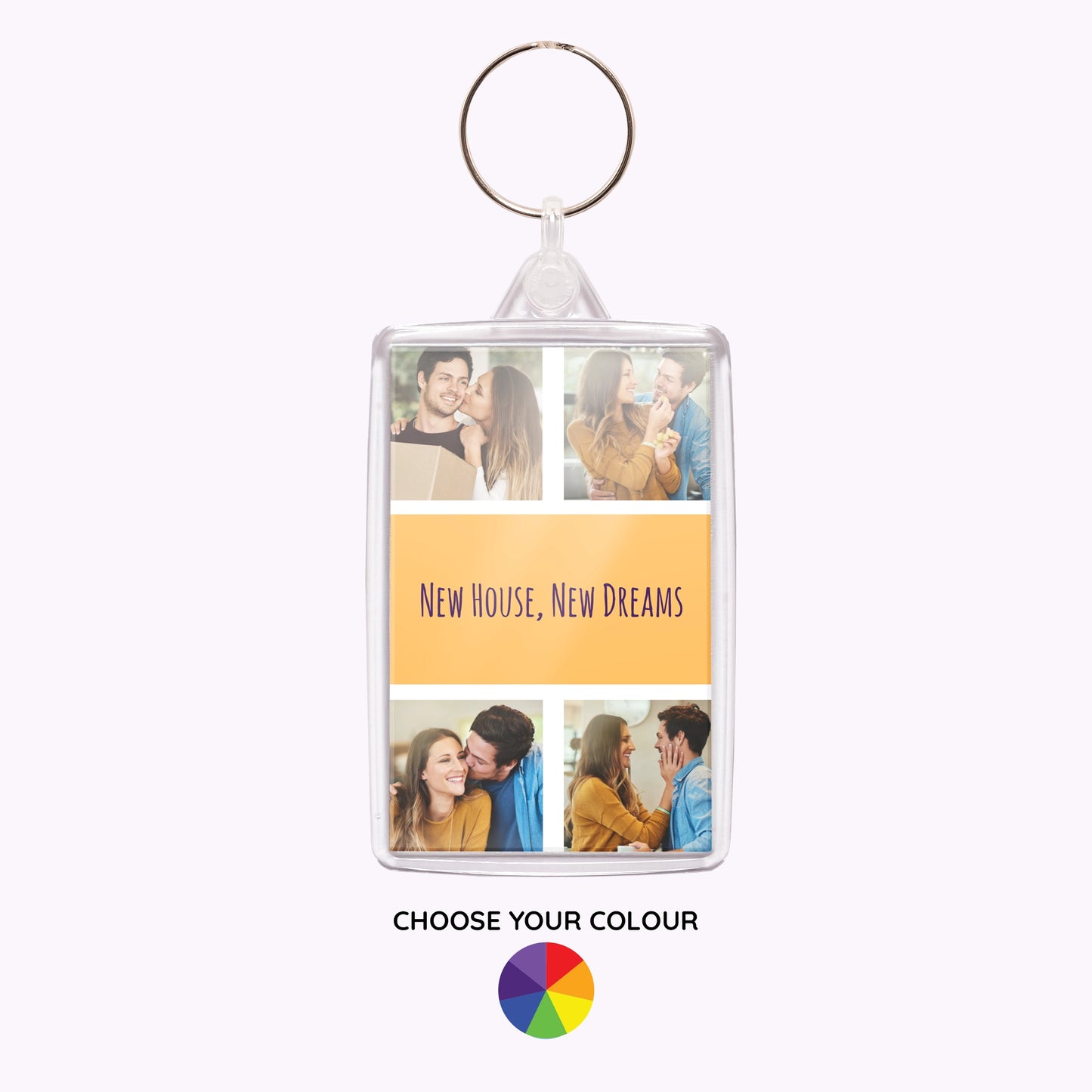 Double-Sided Personalised Acrylic Photo Keyring