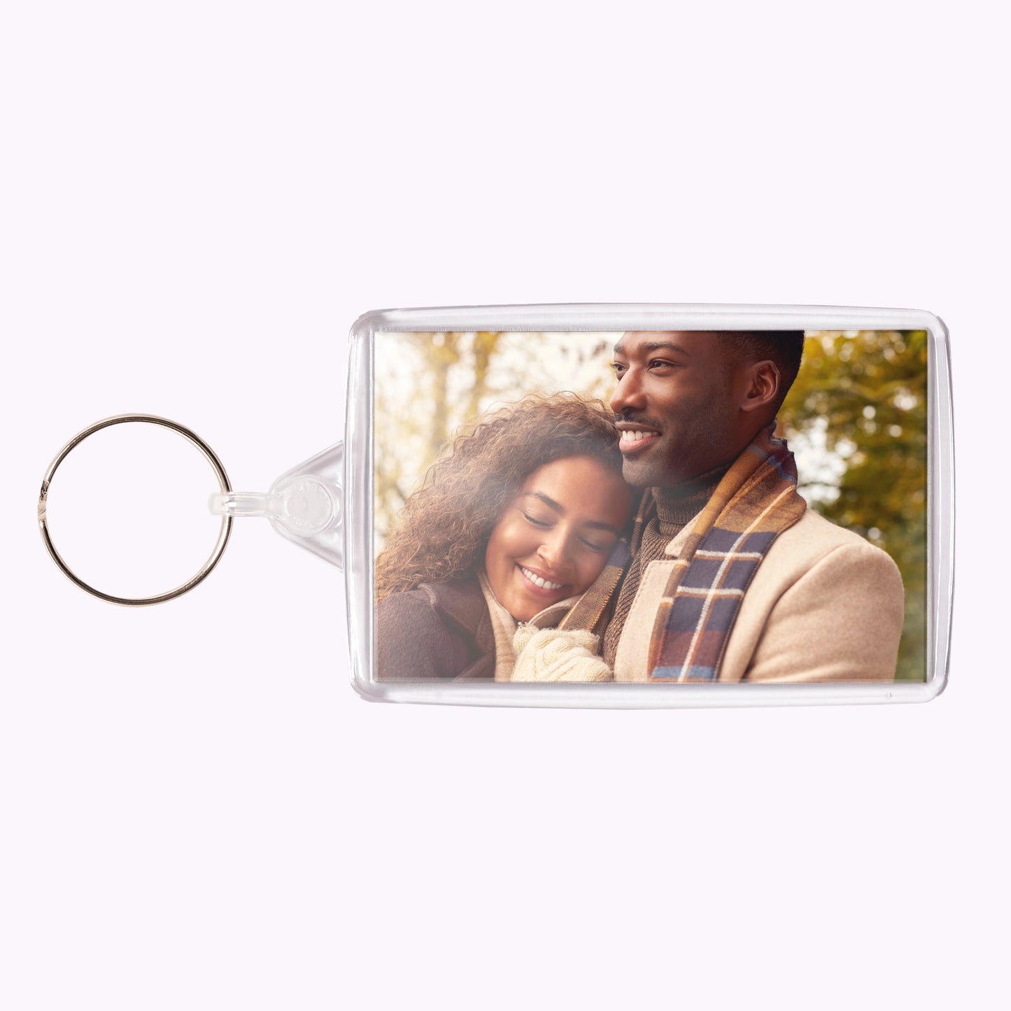Double-Sided Personalised Acrylic Photo Keyring - Landscape