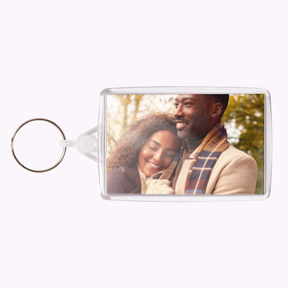 Double-Sided Personalised Acrylic Photo Keyring - Landscape