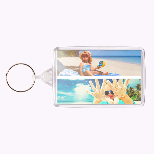 Double-Sided Personalised Acrylic Photo Keyring - Landscape