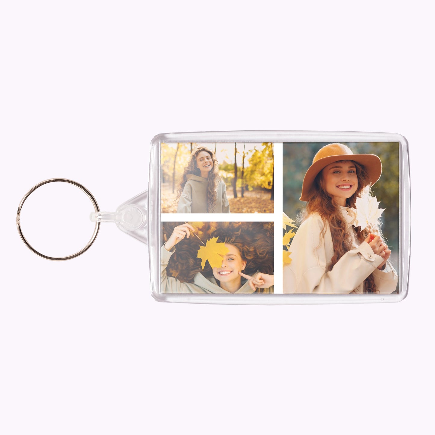 Double-Sided Personalised Acrylic Photo Keyring - Landscape