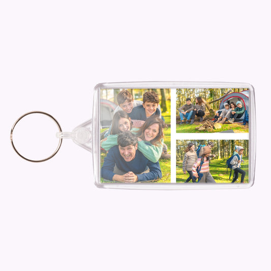 Double-Sided Personalised Acrylic Photo Keyring - Landscape