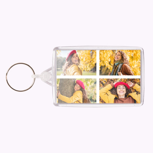Double-Sided Personalised Acrylic Photo Keyring - Landscape