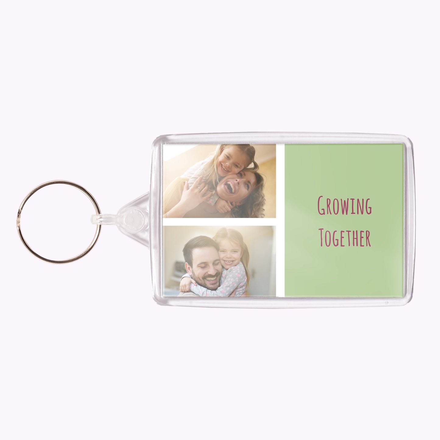 Double-Sided Personalised Acrylic Photo Keyring - Landscape