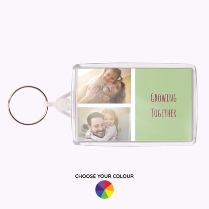 Double-Sided Personalised Acrylic Photo Keyring - Landscape