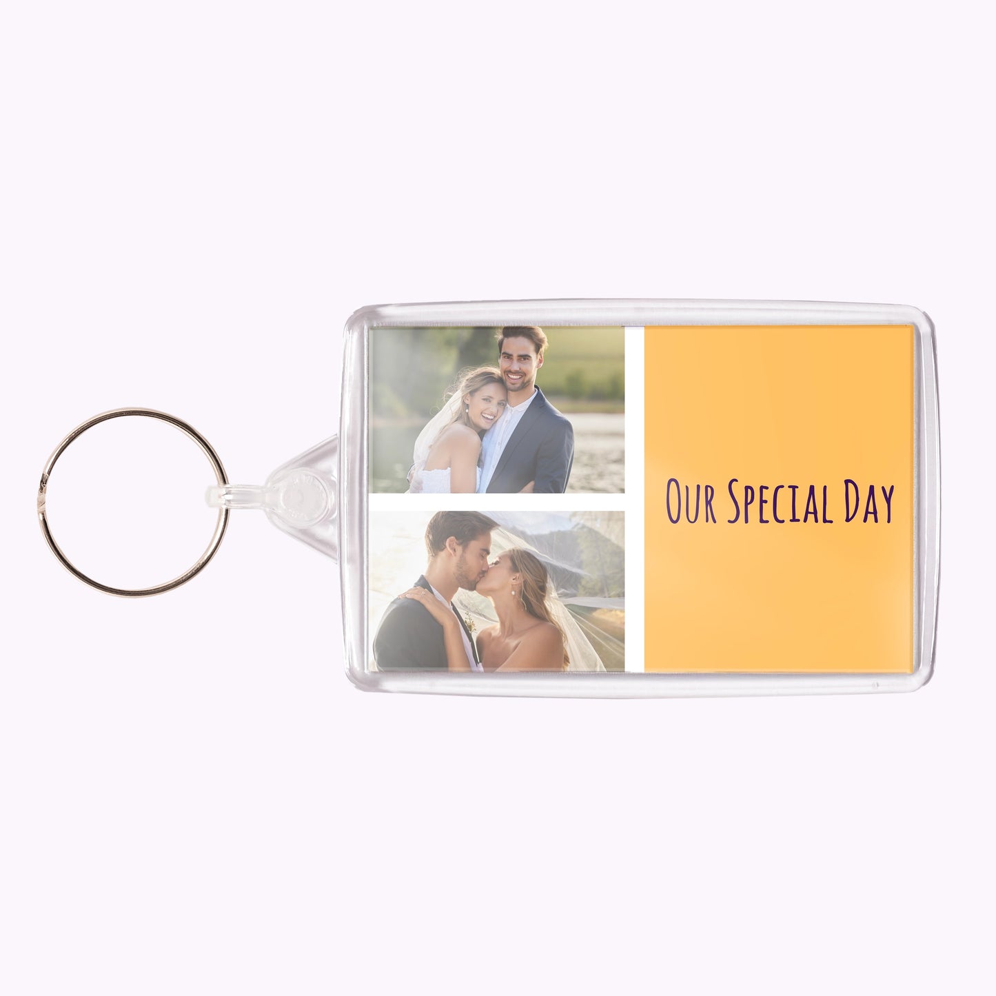 Double-Sided Personalised Acrylic Photo Keyring - Landscape