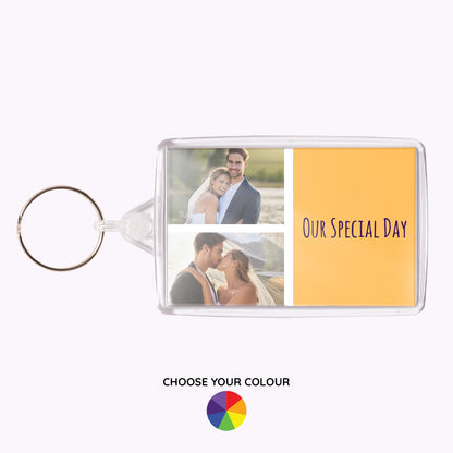 Double-Sided Personalised Acrylic Photo Keyring - Landscape