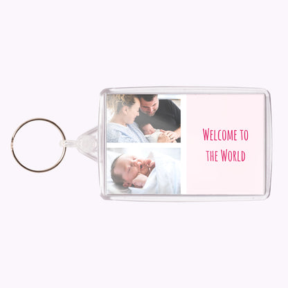 Double-Sided Personalised Acrylic Photo Keyring - Landscape