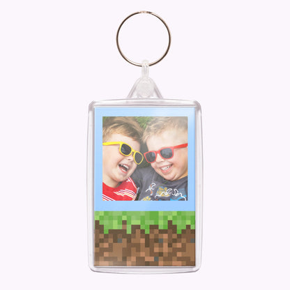 Pixel Block | Personalised Photo Acrylic Keyring
